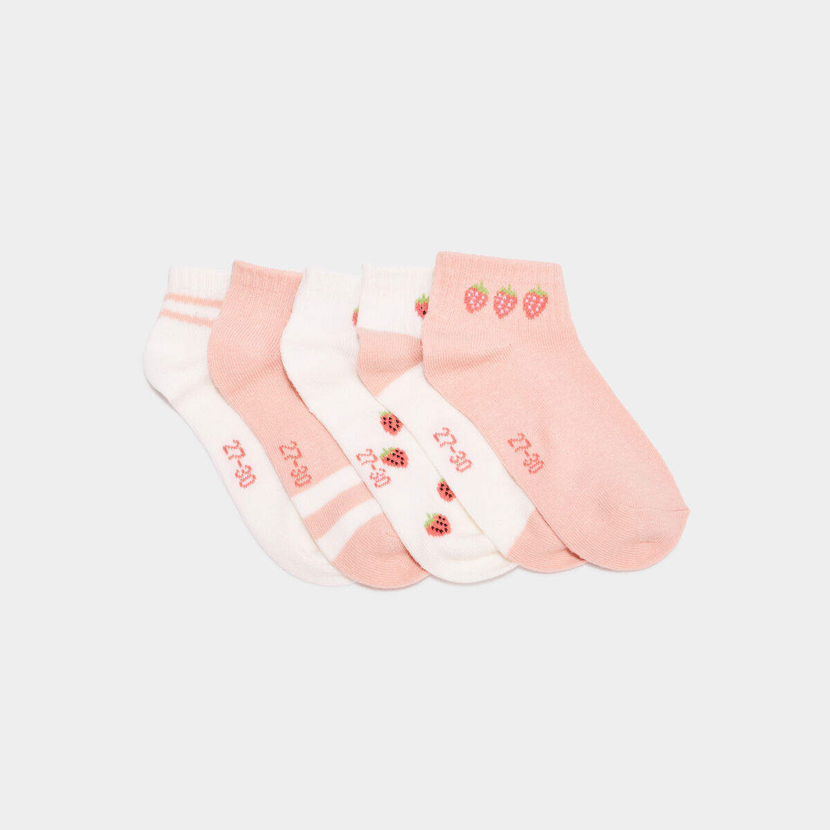 Lot 5 paires chaussettes rose fille