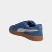 Tennis basses à lacets cuir Puma Smash bleu pétrole homme
