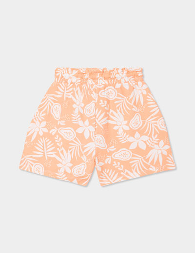 Short jogging slouchy orange fille