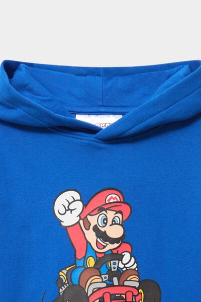 Sweat hoodie &agrave; capuche bleu gar&ccedil;on