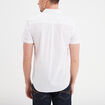 Chemise droite manches courtes blanc homme