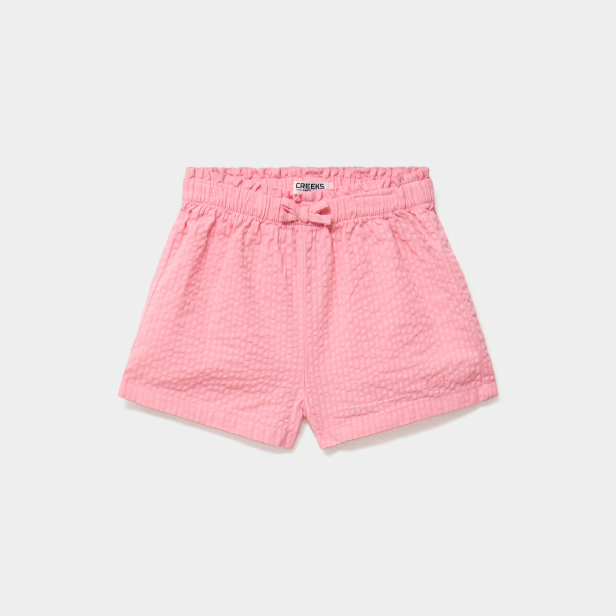Short taille &eacute;lastiqu&eacute;e coton rose b&eacute;b&eacute; fille