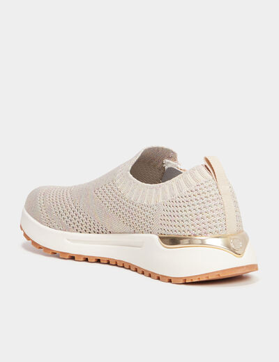 Baskets running à paillettes Mosquitos sable femme