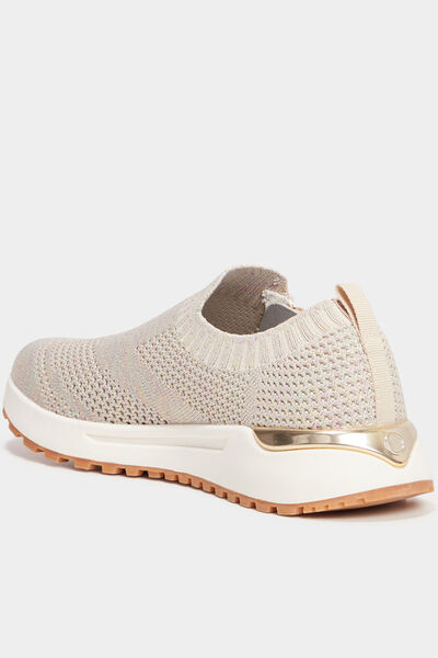 Baskets running &agrave; paillettes Mosquitos sable femme