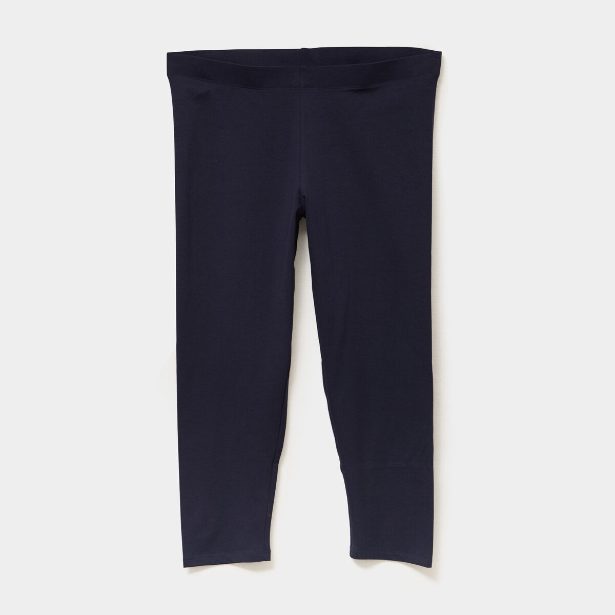 Legging corsaire taille &eacute;lastiqu&eacute;e bleu marine femme grande taille
