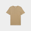 T-shirt droit en coton manches courtes vert kaki homme