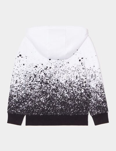 Sweat à capuche hoodie Liberto blanc garçon