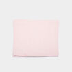 Tour de cou tricot&eacute; fourr&eacute; rose clair fille