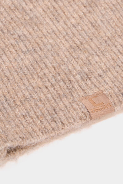 Cagoule effet c&ocirc;tel&eacute; beige mixte