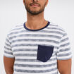Ensemble pyjama short 2 pi&egrave;ces coton blanc homme
