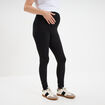 Legging grossesse en coton majoritaire noir femme maternité