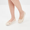 Ballerines crantées détail noeud sable femme