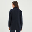 Veste blazer droite bleu foncé femme