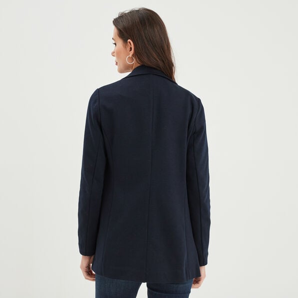 veste blazer droite bleu fonce femme Veste blazer droite bleu foncé femme
