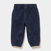 Pantalon jogger bas &eacute;lastiqu&eacute; coton bleu marine b&eacute;b&eacute; gar&ccedil;on