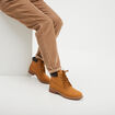 Bottines crant&eacute;es jaune moutarde femme