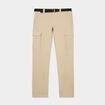 Pantalon cargo ceinture double boucle beige homme