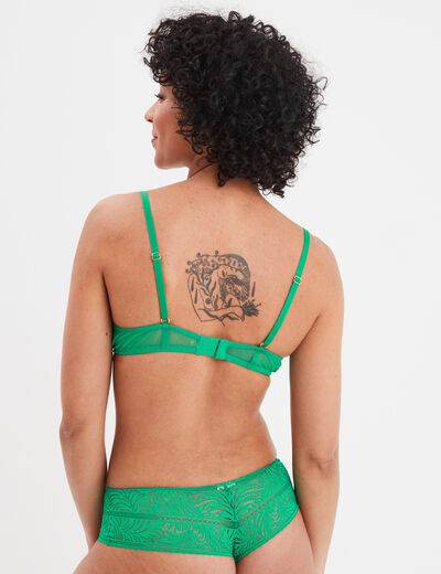 Soutien-gorge corbeille dentelle vert menthe femme