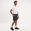 Short droit stretch poches zipp&eacute;es gris fonc&eacute; homme