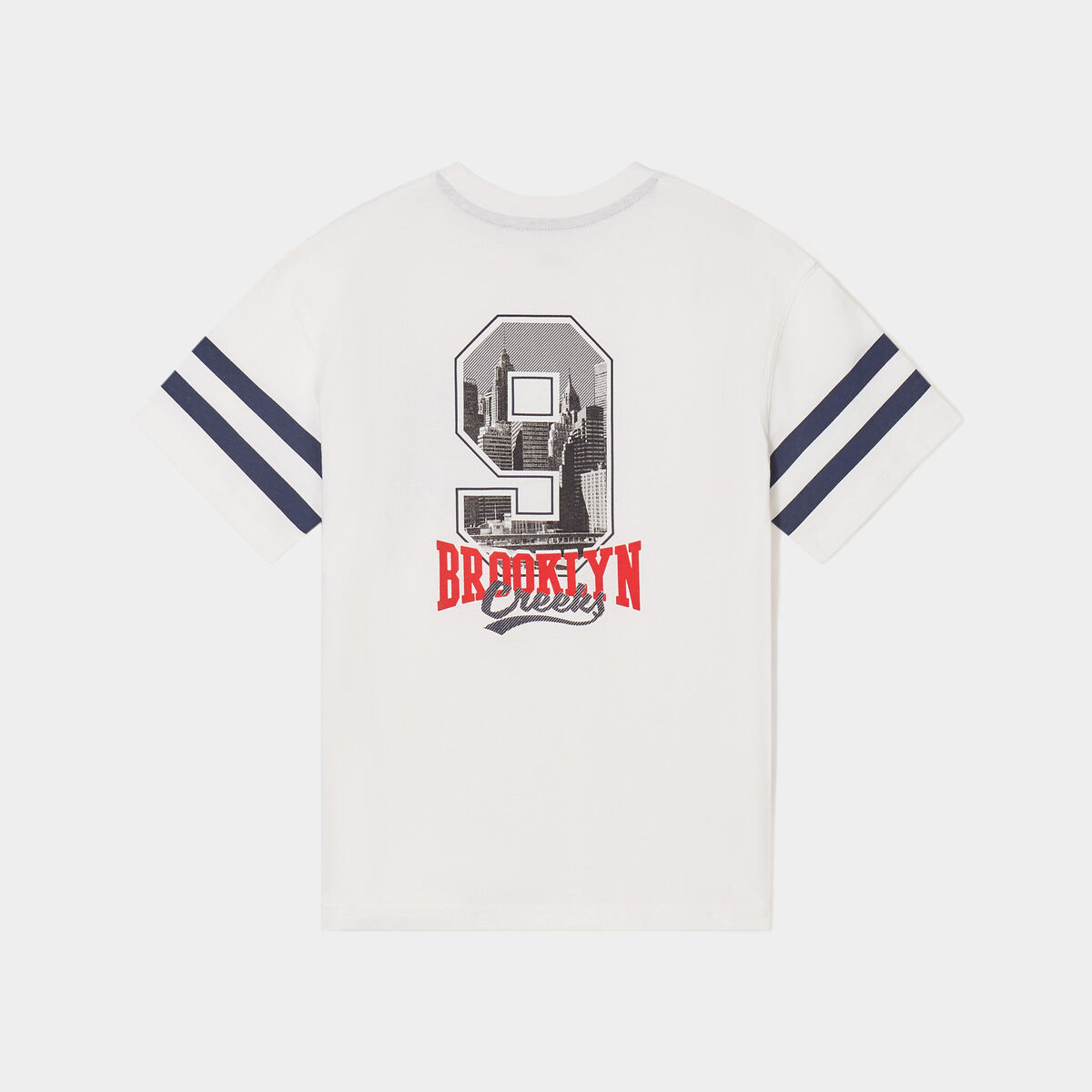 T-shirt manches courtes coton Creeks blanc garçon