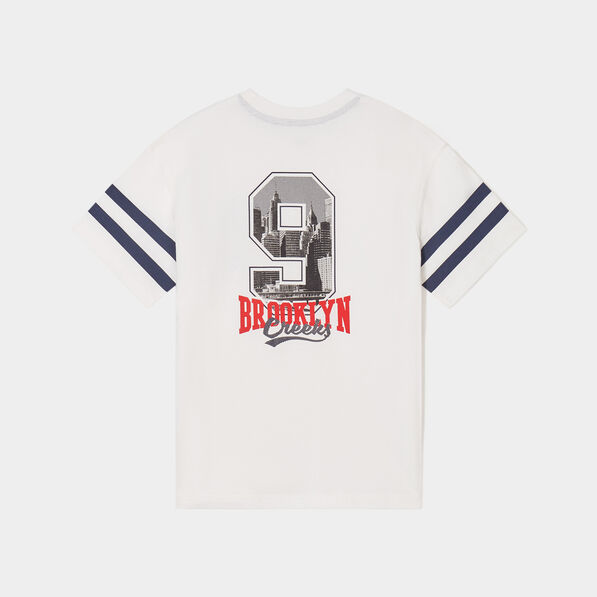 t shirt manches courtes coton creeks blanc garcon T-shirt manches courtes coton Creeks blanc garçon