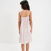 Robe courte &agrave; bretelles fines ecru fille