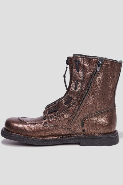 Bottines en cuir Kickers Meeticrock marron femme
