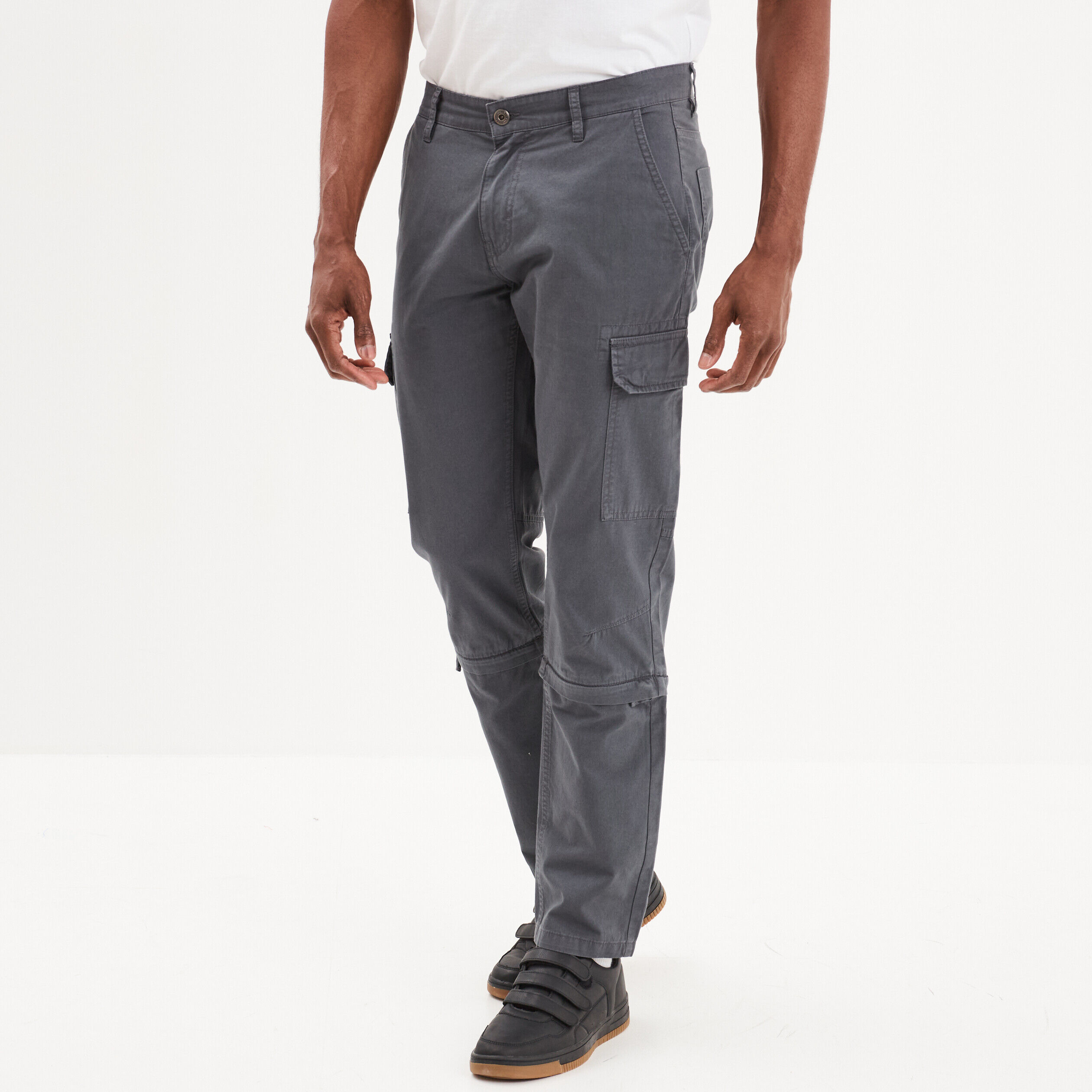 Pantalon longueur modulable cargo gris foncé homme TRAPPEUR