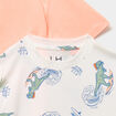 Lot 2 t-shirts manches courtes coton ecru gar&ccedil;on