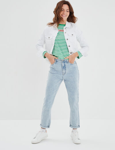 T-shirt ajusté col rond coton Creeks vert femme
