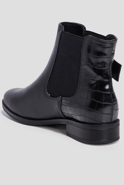 Bottines chelsea plates noir femme