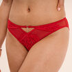 Culotte dentelle avec strass rouge femme