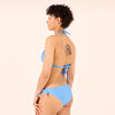 Haut de maillot de bain forme triangle bleu clair femme