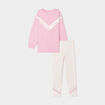 Ensemble 2 pièces sweat long et legging rose pastel fille