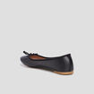 Ballerines plates avec noeuds noir femme