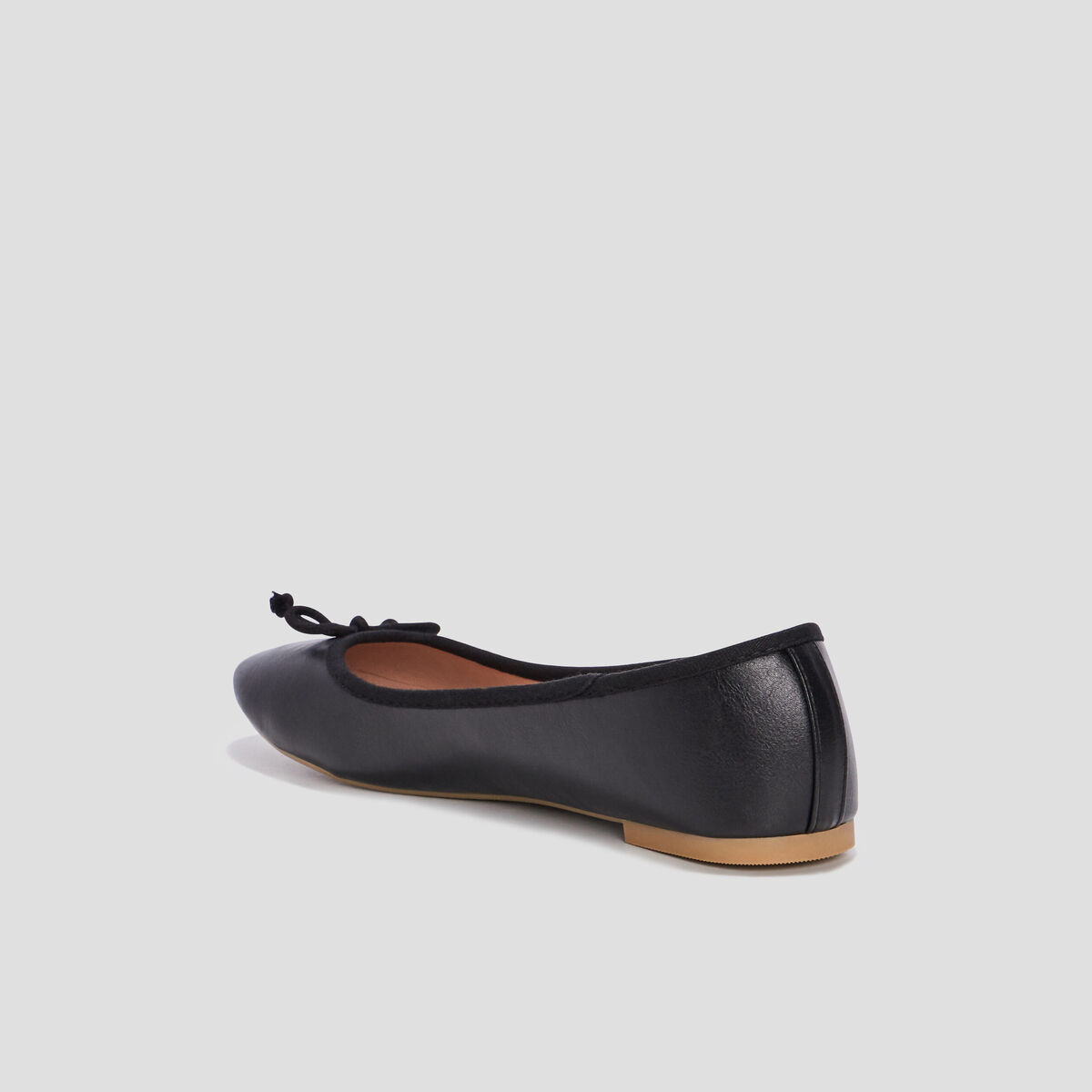 Ballerines plates avec noeuds noir femme
