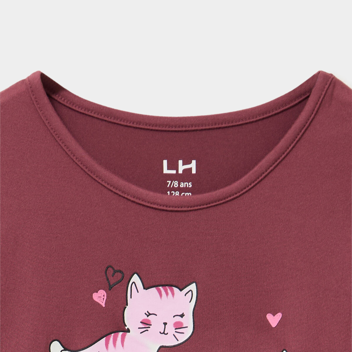 Ensemble pyjama legging et t-shirt vieux rose fille
