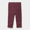 Legging molletonn&eacute; bordeaux b&eacute;b&eacute; fille