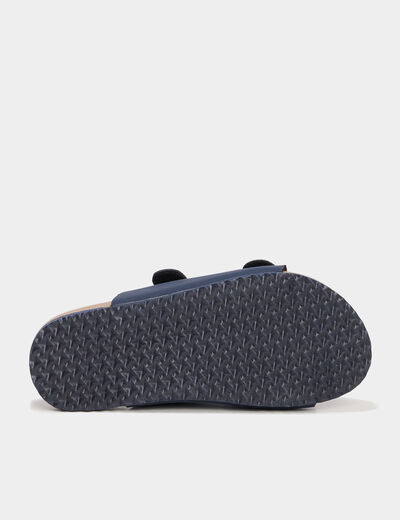 Mules avec boucles bleu marine garçon