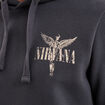 Sweat hoodie 1 poche Nirvana gris fonc&eacute; homme