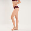 Shorty en dentelle prune femme