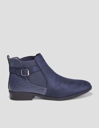 Bottines chelsea avec boucles bleu femme
