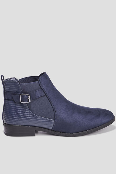 Bottines chelsea avec boucles bleu femme