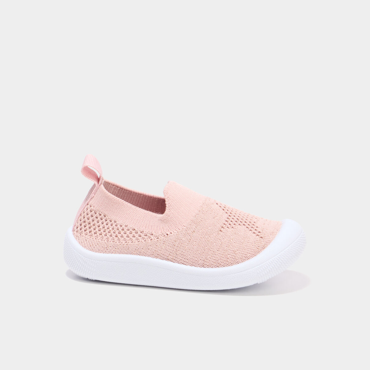 Tennis semelle souple bout renforc&eacute; rose b&eacute;b&eacute; fille
