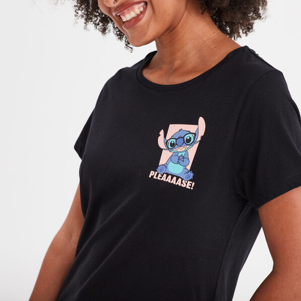 Ensemble pyjama Lilo et Stitch noir femme