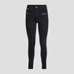 Pantalon skinny détails zippés noir femme