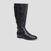 Bottes plates avec la&ccedil;age noir femme