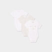 Lot 3 bodies US coton manches courtes blanc bébé