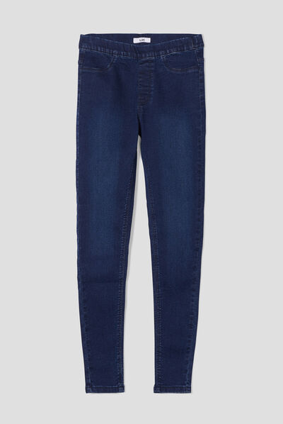 Jegging taille standard denim blue black femme