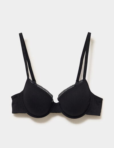 Soutien-gorge embo&icirc;tant padd&eacute; noir femme